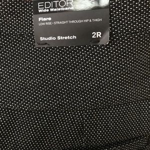 EXPRESS Editor Wide Waistband Stretch Flare pant